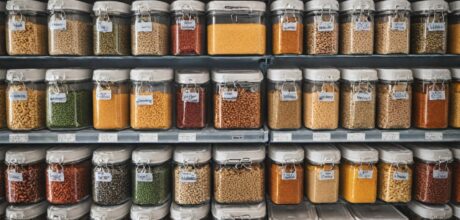 Como organizar mantimentos com potes herméticos rotulados