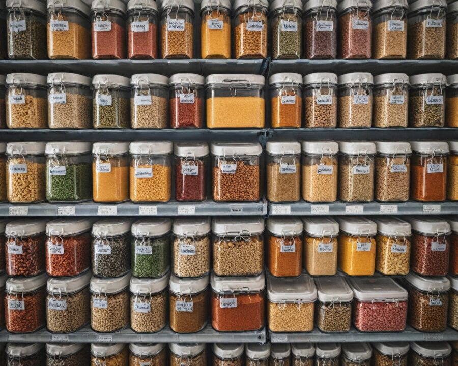 Como organizar mantimentos com potes herméticos rotulados