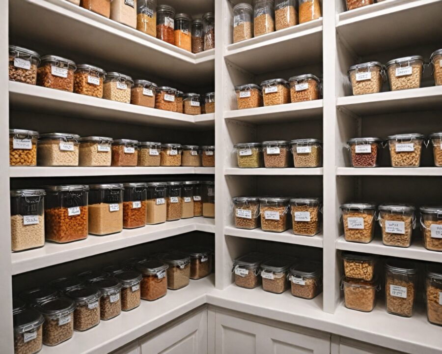 Como organizar mantimentos com potes herméticos e etiquetas